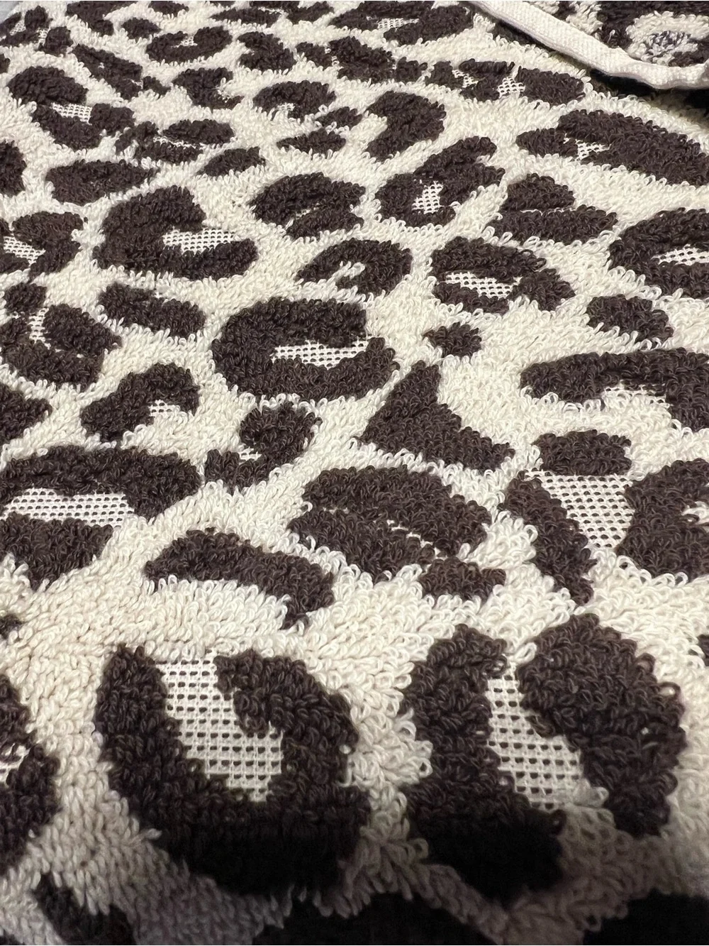 🐆🤎 NWT Rachel Zoe Leopard Bath Towels Set of 2 Animal Cheetah Print